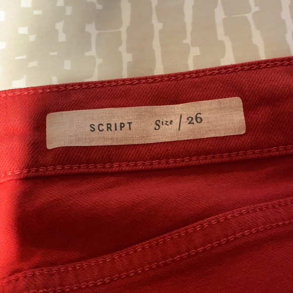 Pilcro crop red jeans - Picture 4 of 4